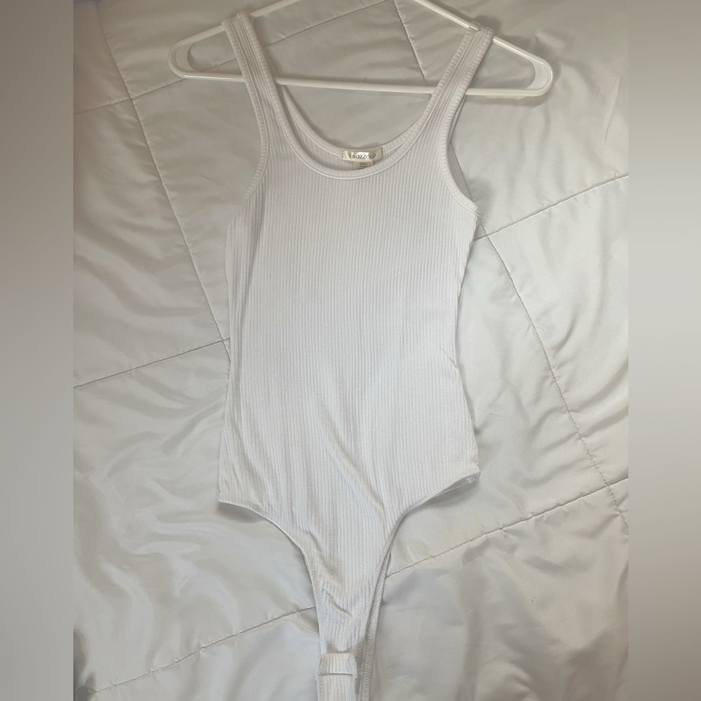 Ribbed Scoop Neck Bodysuit